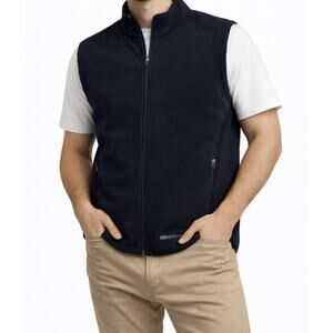 Marmot Men's Dark Navy Full Zip Vest with Zipped Pockets Size L Outdoor Casual